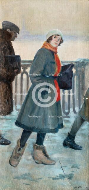 The Way to Work, 1926. Artist: Buchholz, Fyodor Fyodorovich (1857-1942)