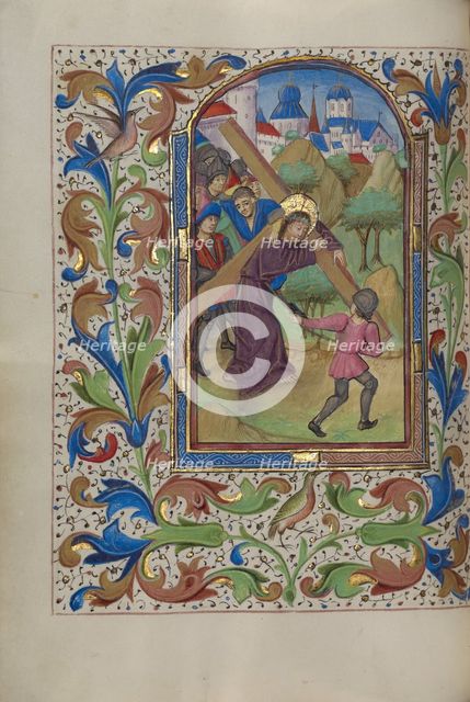 The Way to Calvary; Book of Hours, about 1450-1455. Creator: Master of the Lee Hours.