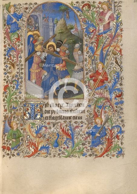 The Way to Calvary; Book of Hours, about 1420. Creator: Spitz Master.