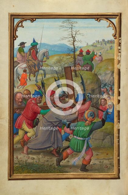 The Way to Calvary; Prayer Book of Cardinal Albrecht of Brandenburg, about 1525-1530. Creator: Simon Bening.