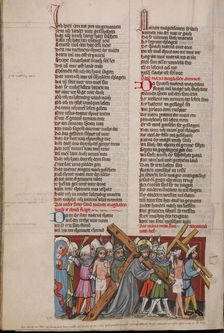 The Way to Calvary; Weltchronik, about 1400-1410. Creator: Unknown