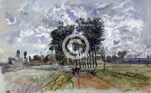 'The Way to Crécy', 1857. Artist: Paul Huet