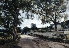 The Way to Mauvieres in the Evening 1884. Artist: Emmanuel Lansyer