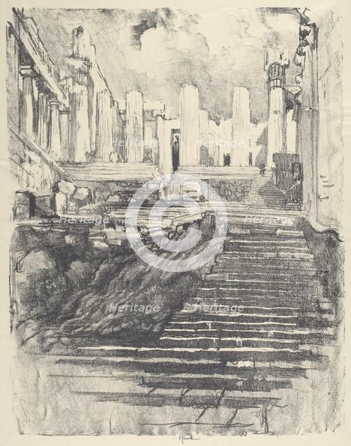 The Way up to the Acropolis, 1913. Creator: Joseph Pennell.