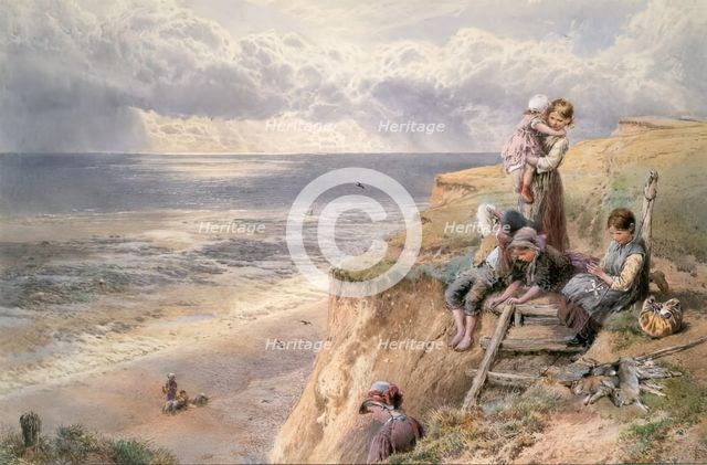 The Way Down The Cliff, 1867. Creator: Birket Foster.