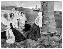 The Way of the Cross in Catalonia 1895.Artist: Professor Berthold