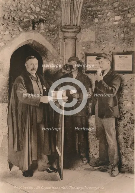 The Wayfarer's Dole, Hospital of St Cross, Winchester, Hampshire, early 20th century(?). Artist: Unknown.