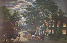 The Wayside Inn, pub. 1864 Currier & Ives (Colour Lithograph)