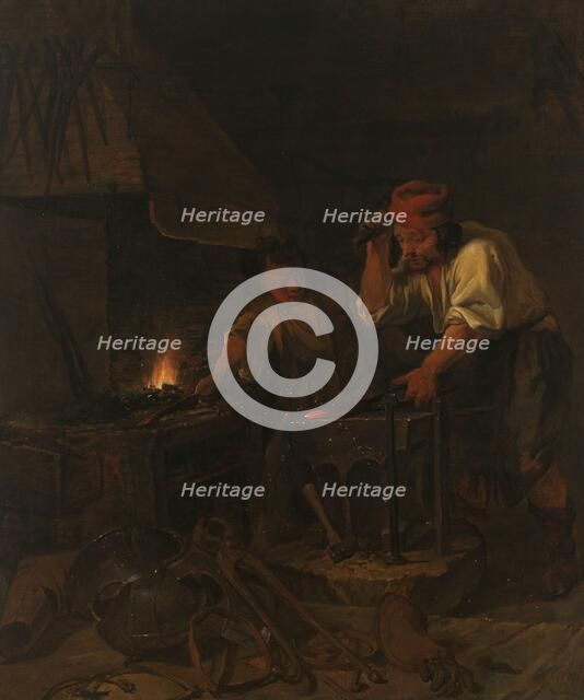The Weaponsmith, 1650-1660. Creator: Gabriel Metsu.