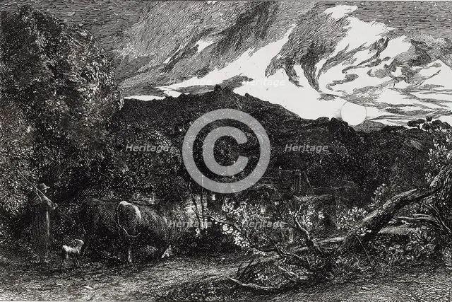The Weary Ploughman, 1858. Artist: Samuel Palmer.