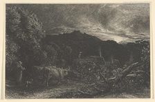 The Weary Ploughman, or The Herdsman, or Tardus Bubulcus, begun 1858. Creator: Samuel Palmer