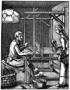 The Weaver 16th century, (1870).Artist: Jost Amman