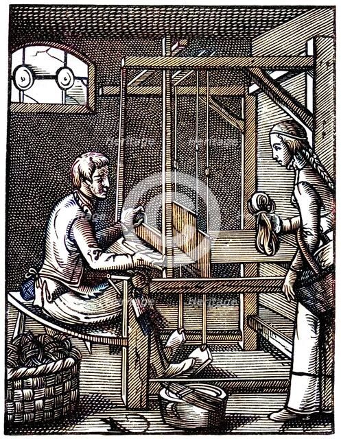 'The Weaver', 16th century, (1870). Creator: Jost Amman.