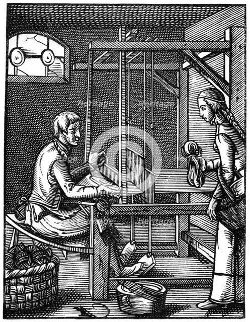 'The Weaver', 16th century, (1870).Artist: Jost Amman