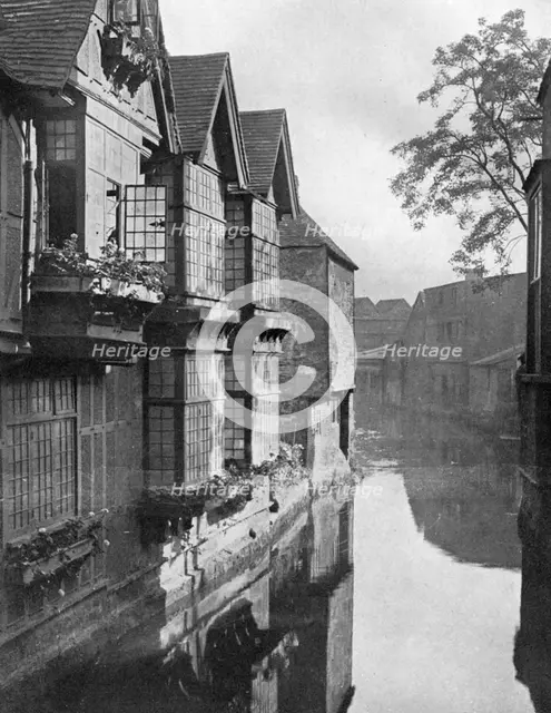 The Weavers' House by the River Stour, Canterbury, Kent, 1924-1926.Artist: HS Newcombe
