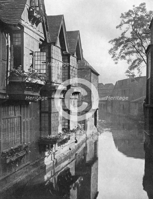 The Weavers' House by the River Stour, Canterbury, Kent, 1924-1926.Artist: HS Newcombe
