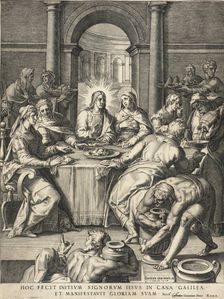 The Wedding at Cana, 1577. Creator: Cornelis Cort