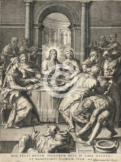 The Wedding at Cana, 1577. Creator: Cornelis Cort.