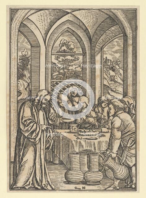 The Wedding at Cana, from The Life of Christ, ca. 1511-12. Creator: Hans Schäufelein the Elder.