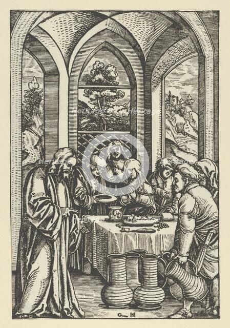 The Wedding at Cana, from The Life of Christ, ca. 1511-12. Creator: Hans Schäufelein the Elder.