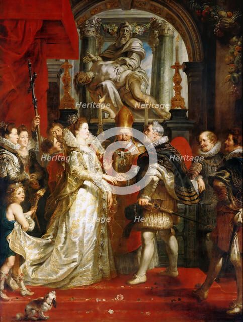 The Wedding by Proxy of Marie de' Medici to King Henry IV (The Marie de' Medici Cycle). Artist: Rubens, Pieter Paul (1577-1640)