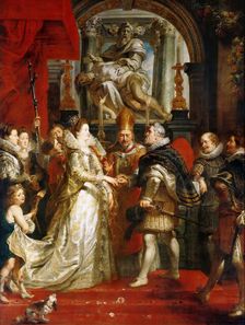 The Wedding by Proxy of Marie de Medici to King Henry IV (The Marie de Medici Cycle). Artist: Rubens, Pieter Paul (1577-1640)