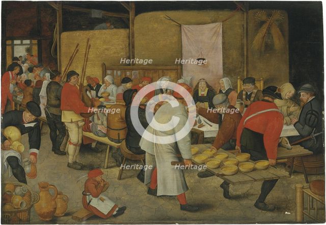 The Wedding Feast. Artist: Brueghel, Pieter, the Younger (1564-1638)