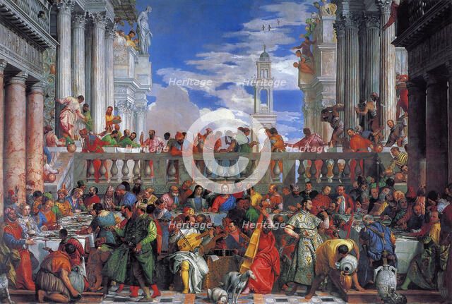 The Wedding Feast at Cana, 1563. Artist: Veronese, Paolo (1528-1588)