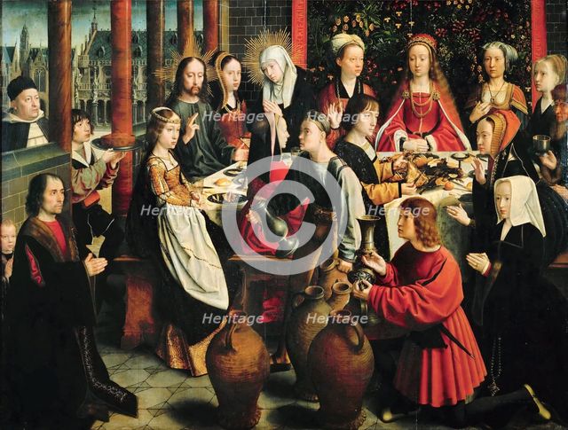 The Wedding Feast at Cana, c. 1500. Creator: David, Gerard (ca. 1460-1523).