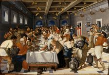 The Wedding Feast at Cana, c1565-1570. Creator: Damaskenos (Damaskinos), Michael (1530/35-1592/93)