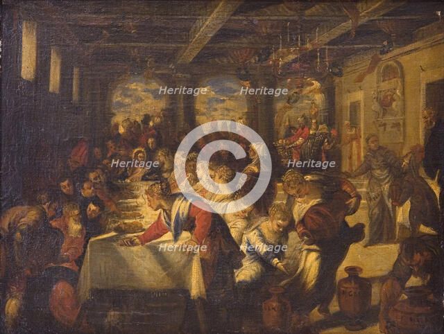 The Wedding Feast at Cana, Early 17th century. Creator: Rottenhammer, Johann (Hans), the Elder (1564-1625).