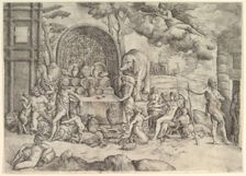 The Wedding of Cupid and Psyche (right panel), ca. 1530-61. Creator: Battista Franco Veneziano