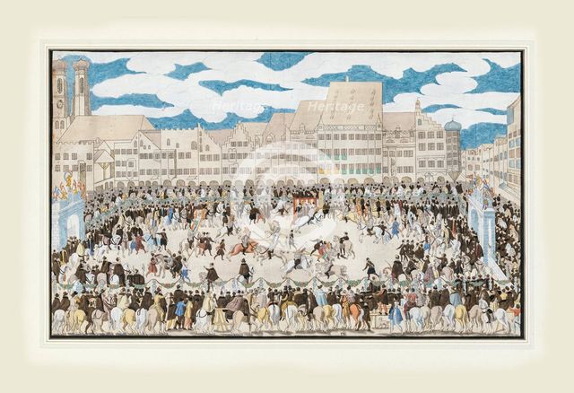 The wedding of Duke Wilhelm V of Bavaria to Renata of Lorraine on February 21, 1568, 1568. Creator: Solis, Nikolaus (1541-1583).