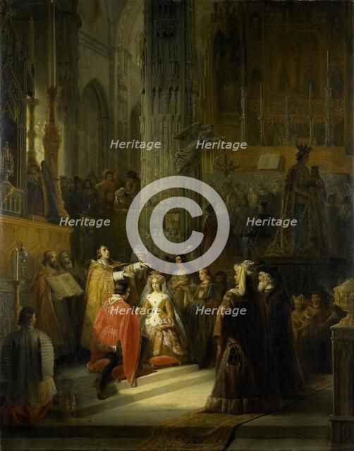 The Wedding of Jacoba of Bavaria, Countess of Holland, and Jan IV, Duke of Brabant, 1418, 1839. Creator: Jakob Josef Eeckhout.