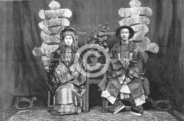 ''The Wedding of Lady Blossom Tseng, Daughter of the Marquis Tseng, and Mr. Woo, at Pekin', 1888. Creator: Unknown.