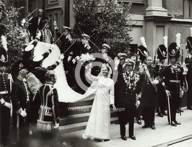 The wedding of Silvia Sommerlath and King Carl XVI Gustaf of Sweden, Stockholm, 19 June 1976. Creator: Unknown.