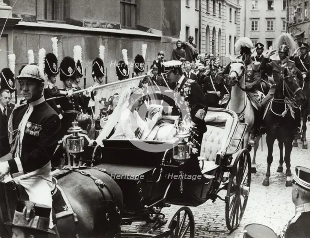 The wedding of Silvia Sommerlath and King Carl XVI Gustaf of Sweden, Stockholm, 19 June 1976. Creator: Unknown.