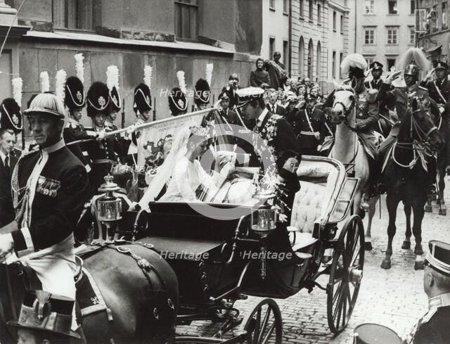 The wedding of Silvia Sommerlath and King Carl XVI Gustaf of Sweden, Stockholm, 19 June 1976. Artist: Unknown