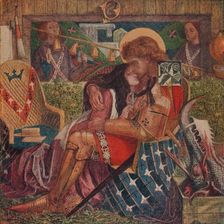 The Wedding of St George and Princess Sabra 1857. Artist: Dante Gabriel Rossetti
