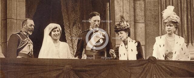 The wedding of Princess Mary and Viscount Lascelles, 28 February 1922 (1935).  Artist: Unknown.