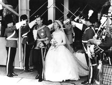 The wedding of the Duke and Duchess of Kent, York Minster, 1961. Creator: Unknown