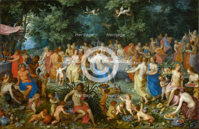 The Wedding of Thetis and Peleus with Apollo and the Concert of the Muses (The Feast of...), 1618. Creator: Balen, Hendrik I, van (1575-1632).