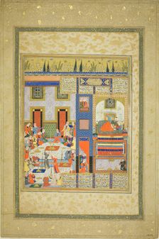 The Wedding Night of Anushirvan and the Khaqan's Daughter (from a copy of Firdausi's..., c.1560/1570 Creator: Unknown