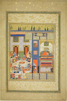 The Wedding Night of Anushirvan and the Khaqan's Daughter (from a copy of Firdausi's..., c.1560/1570 Creator: Unknown