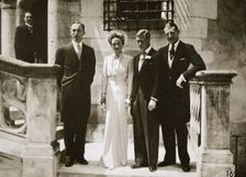 The wedding party at the marriage of the Duchess and Duke of Windsor, France, 3 June 1937. Creator: Unknown