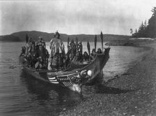 The wedding party - Qagyuhl, c1914. Creator: Edward Sheriff Curtis