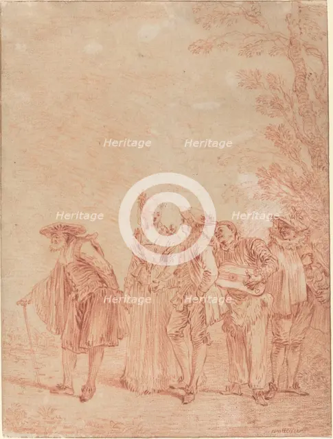 The Wedding Procession, c. 1712. Creator: Jean-Antoine Watteau.