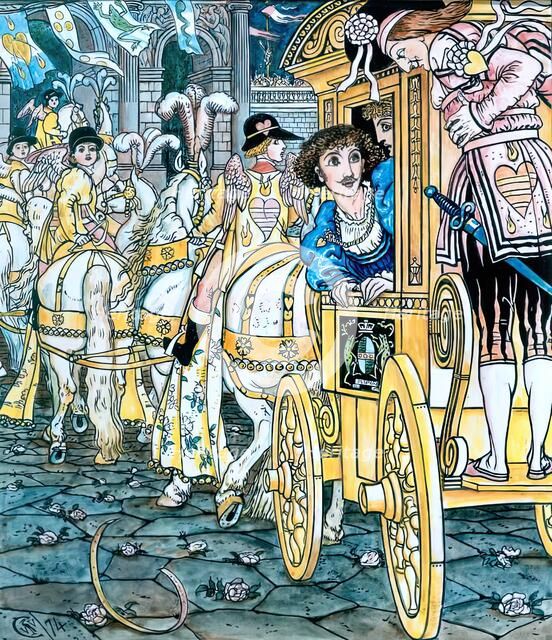 The Wedding Procession - Illustration for 'The Frog Prince', 1874. Creator: Walter Crane.