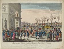 The wedding procession of Napoleon and Marie-Louise along the Champs Elysées on 2nd April 1810, 181 Artist: Anonymous