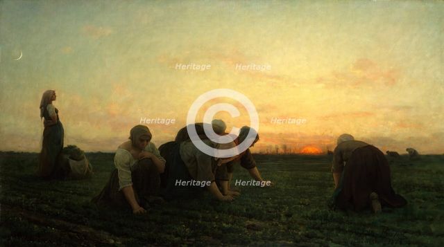 The Weeders, 1868. Creator: Jules Breton.